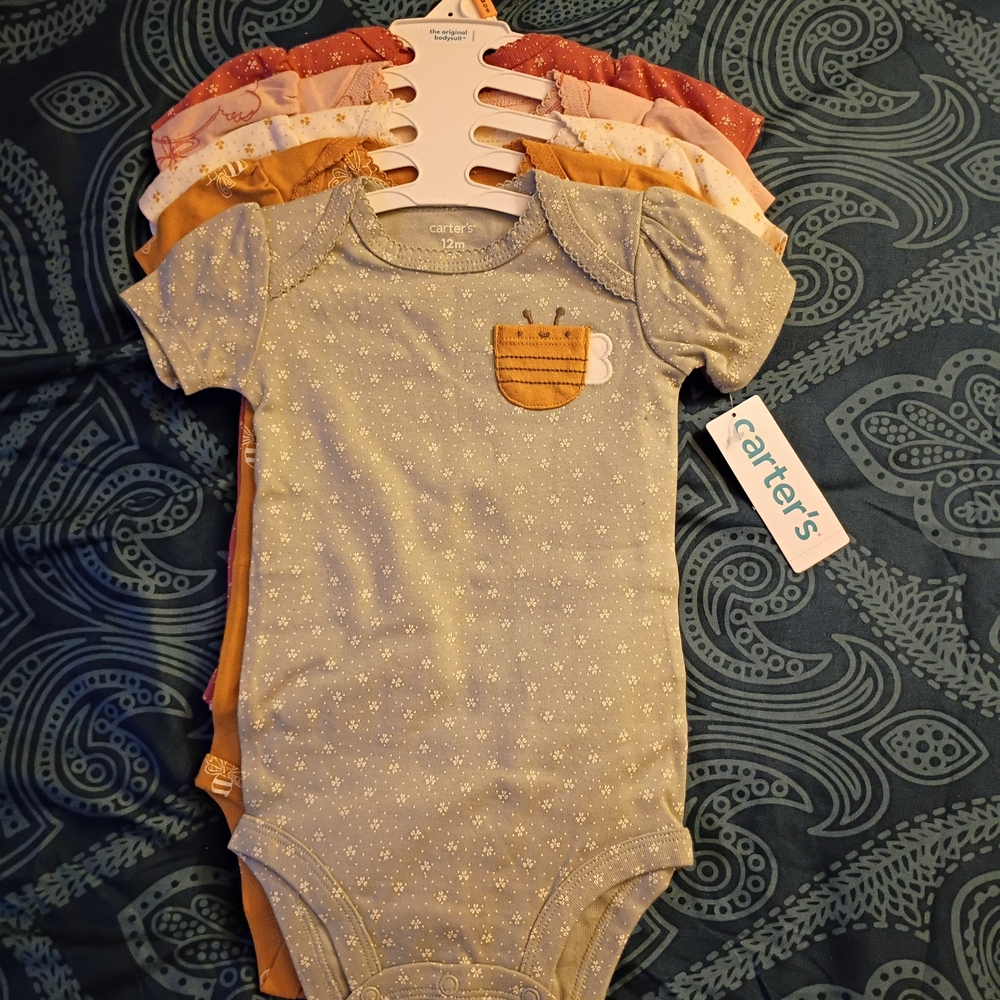 CARTER'S INFANT GIRL 5 PIECE ONESIES